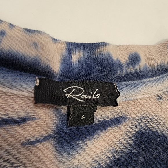 Rails Ramona Tie Dye Sweatshirt  Indigo & Dusty Pink Size Large - Picture 11 of 14